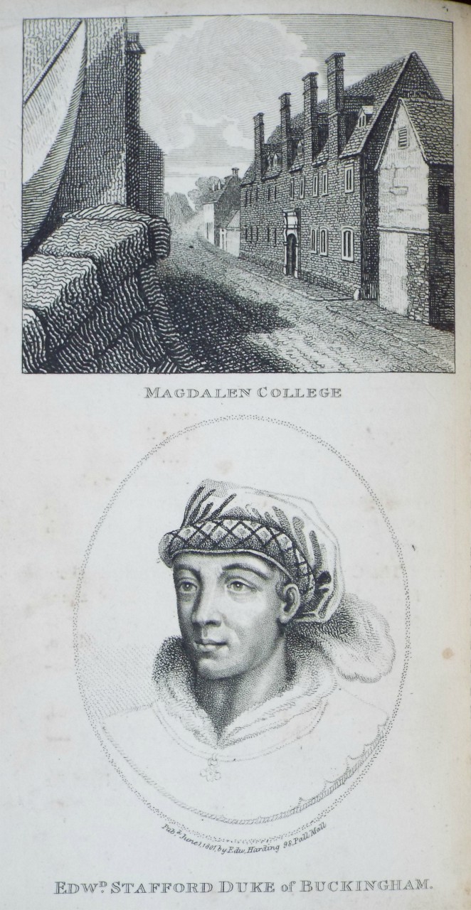 Print - Magdalen College | Edwd. Stafford Duke of Buckingham