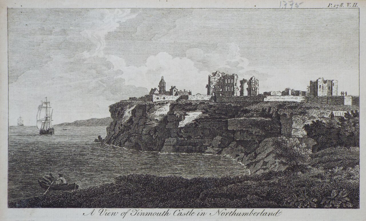 Print - A View of Tinmouth Castle, in Northumberland