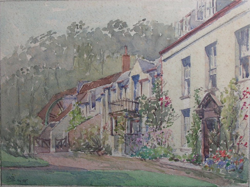 Watercolour - Combe House, Holford