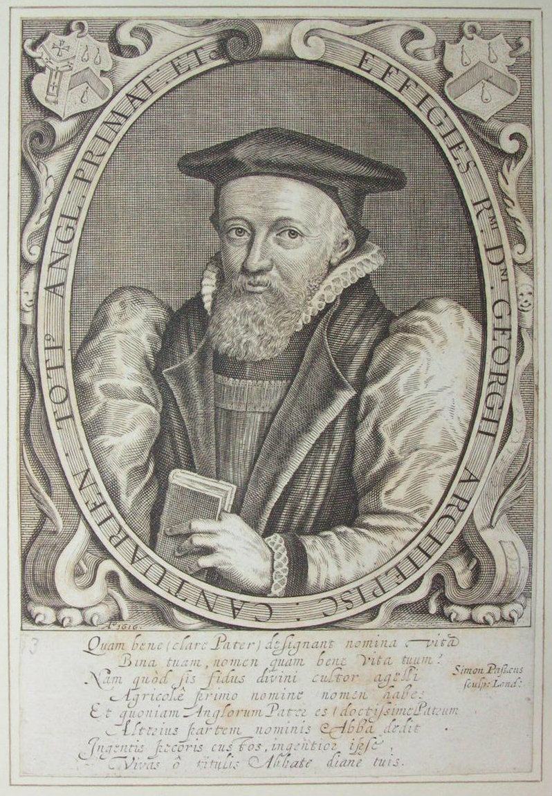 Print - Effigies Rmi Dni. Georgii Archiepis Cantuarien Toti Angl: Primat etc - De