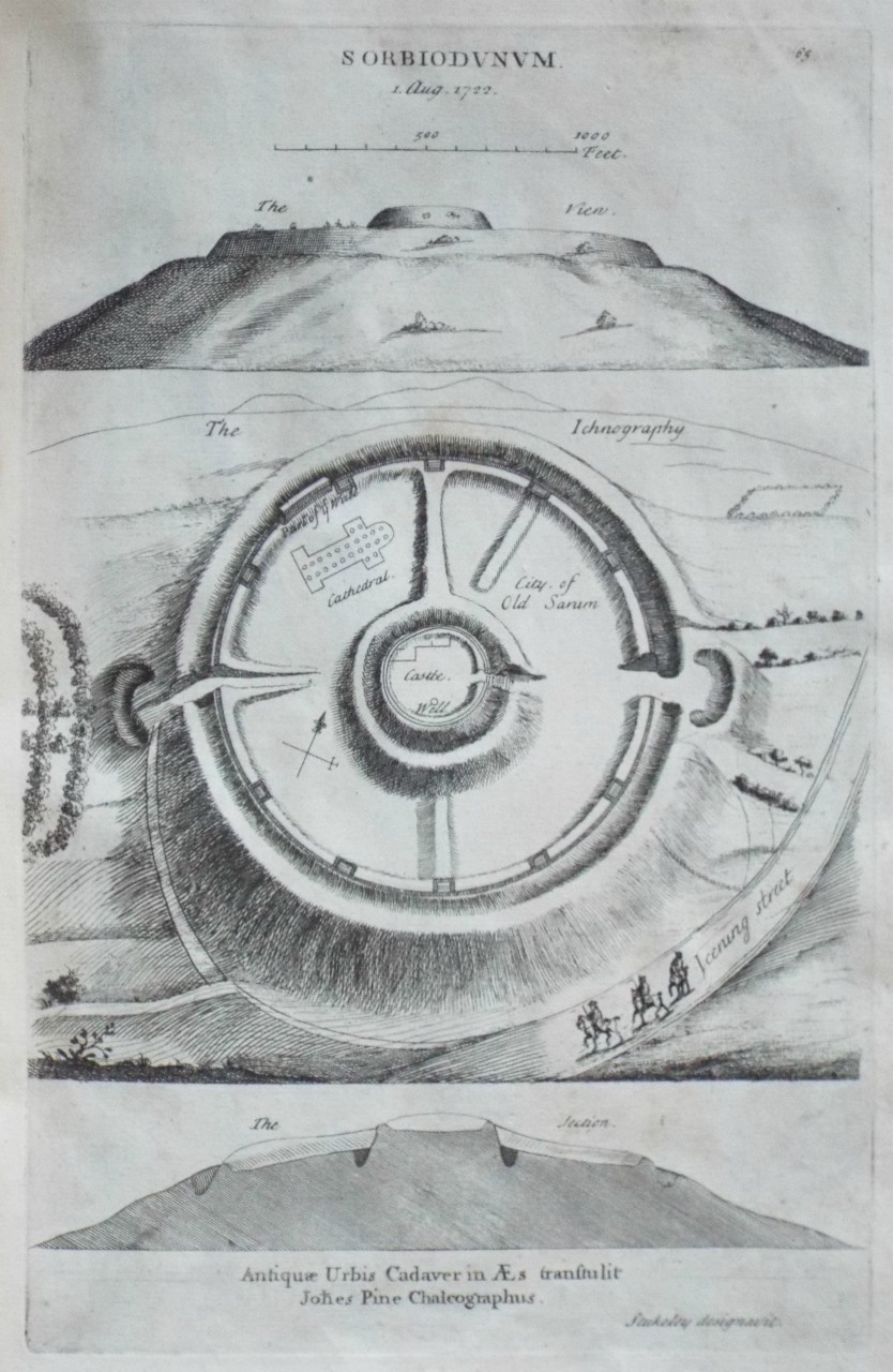 Print - Sorbiodunum. 1. Aug. 1722. - Pine