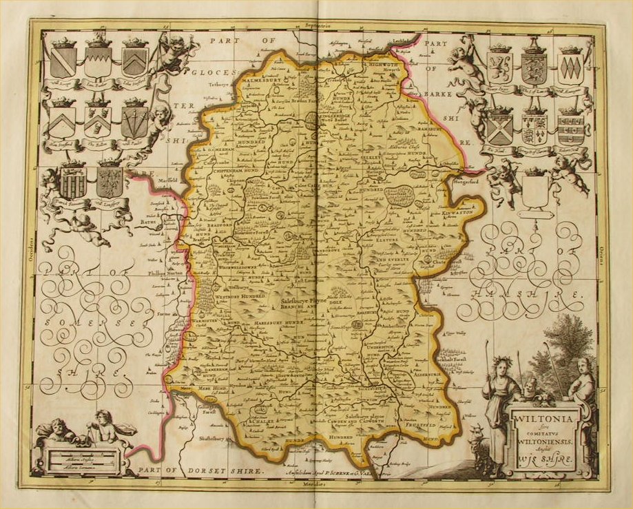 Map of Wiltshire - Jansson-Schenk & Valk