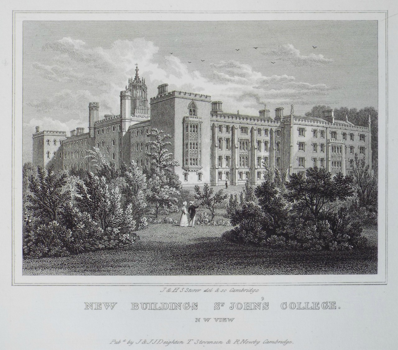 Print - New Buildings St. John's College. N W View - Storer