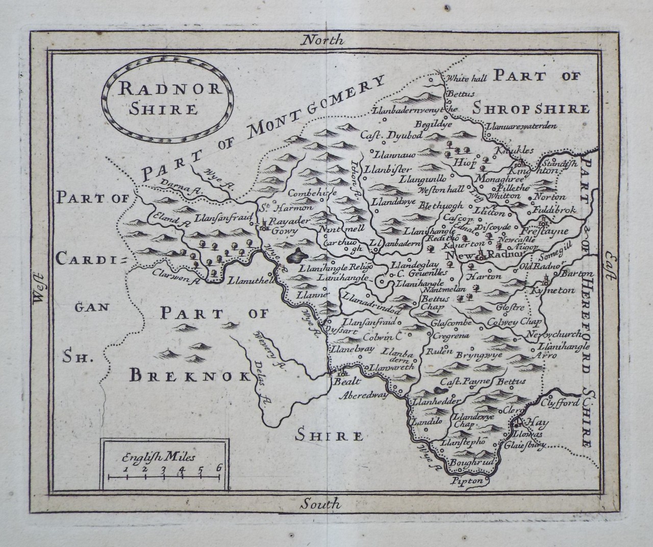 Map of Radnorshire