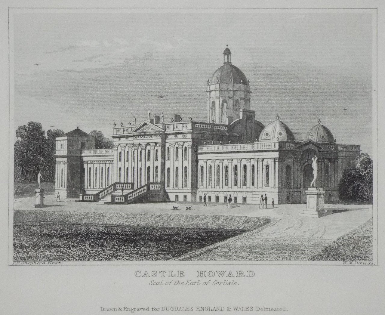 Print - Castle Howard Seat of the Earl of Carlisle.