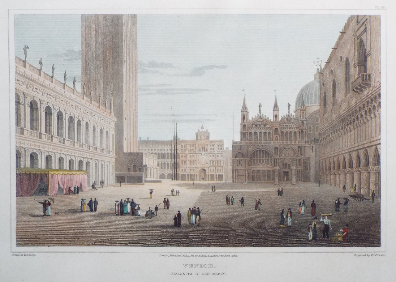 Print - Venice. Piazzetta di San Marco. - Heath