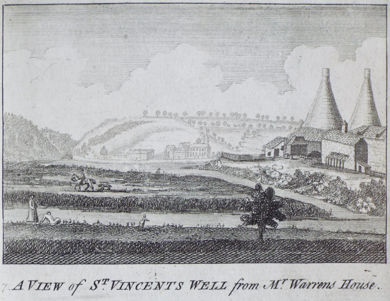 Print - A View of St. Vincent's Well from Mr. Warrens House.