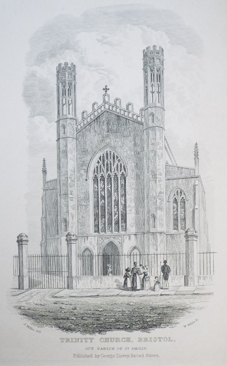 Print - Trinity Church, Bristol. - Willis