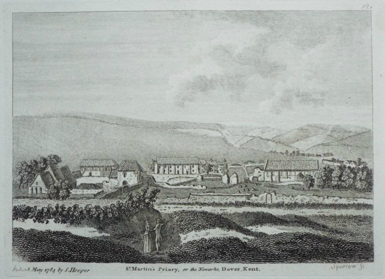 Print - St. Martin's Priory, or the Newarke, Dover, Kent. - Sparrow