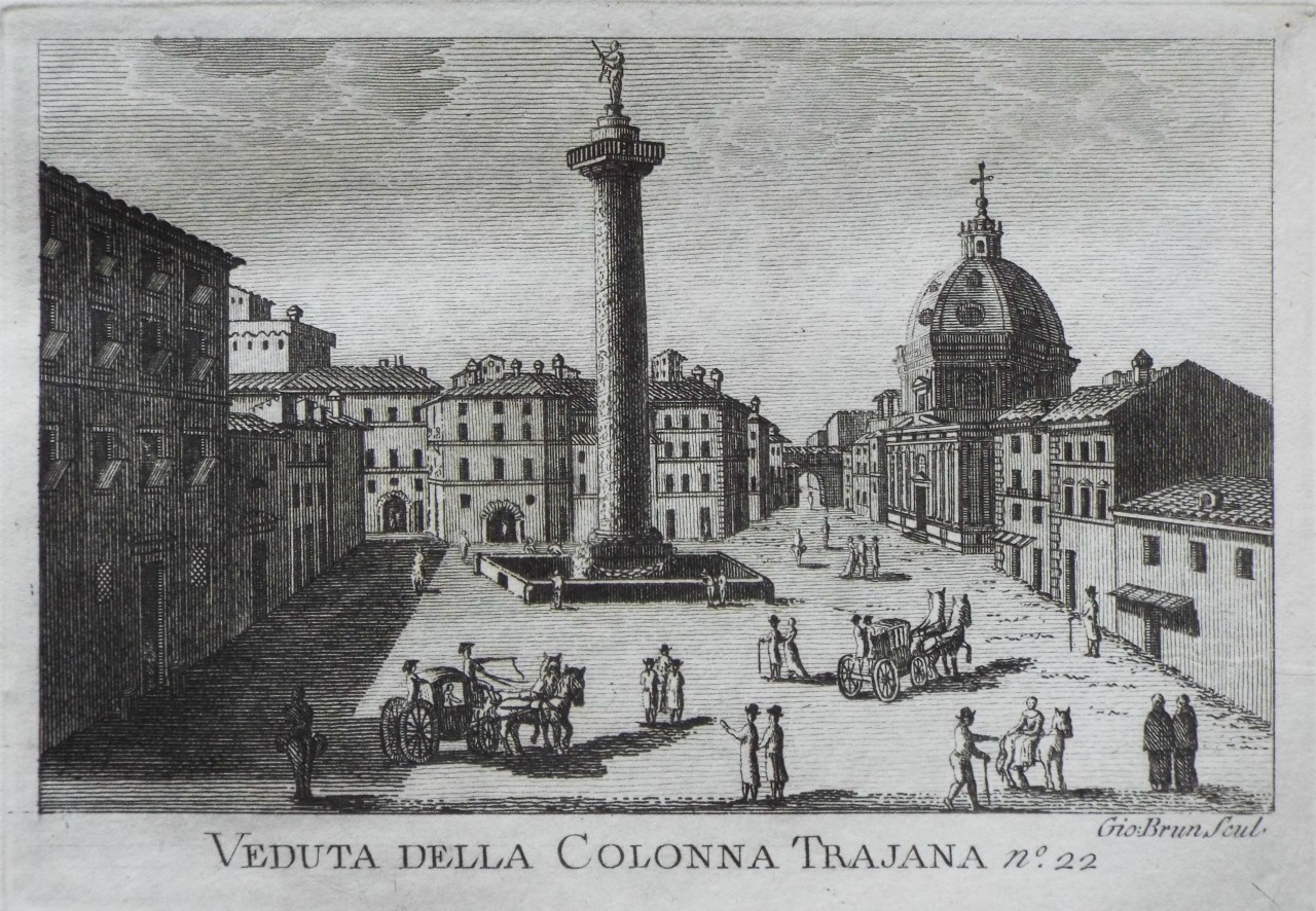 Print - Veduta della Colonna Trajana - Brun