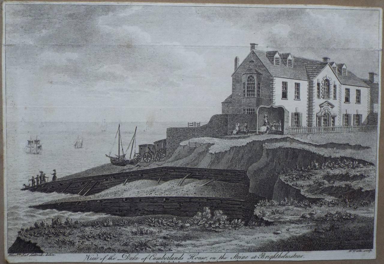 Print - View of the Duke of Cumberlands House, on the Steine at Brighthelmstone. - Watts
