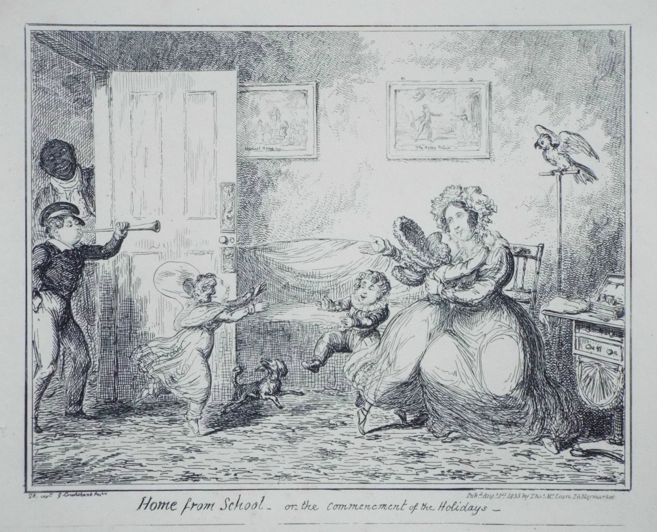 Etching - Home From School - Cruikshank