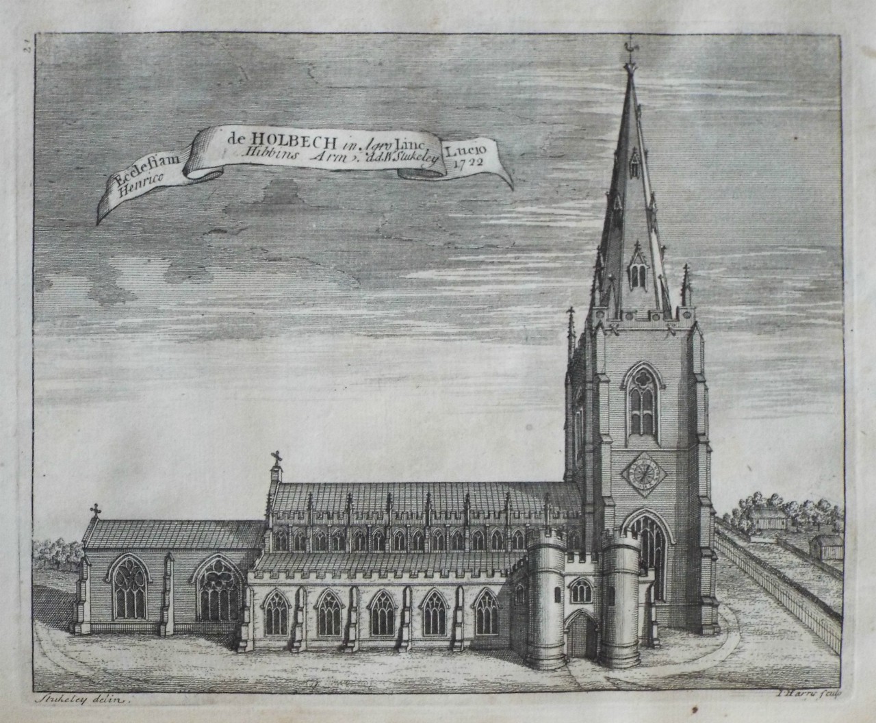 Print - Ecclesiam de Holbech in Agro Linc. - Harris