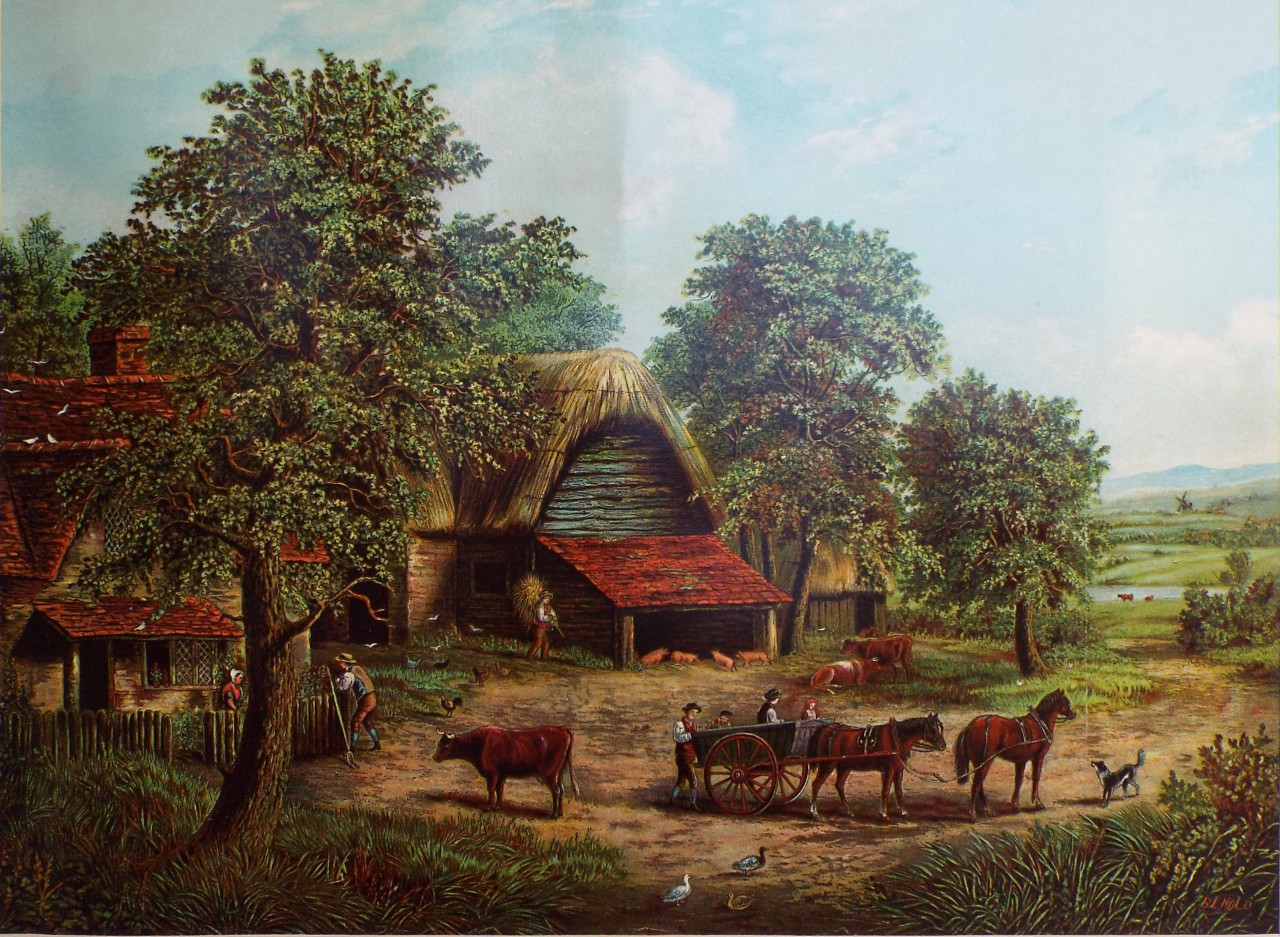 Chromo-lithograph - Rural Landscape - Hold