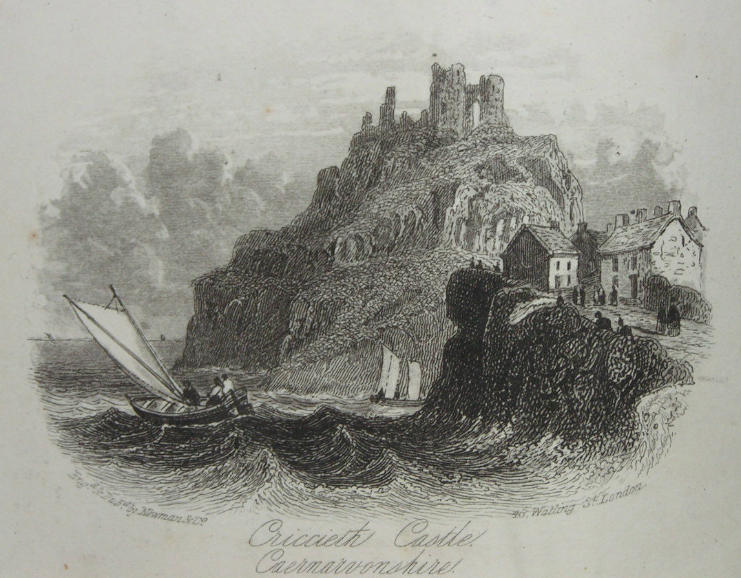 Steel Vignette - Criccieth Castle Caernarvonshire. - Newman