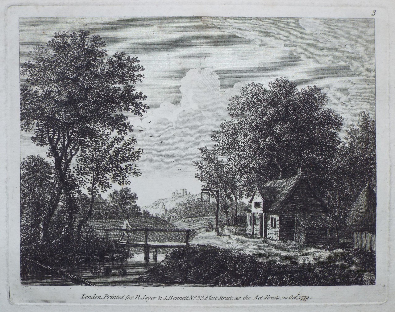 Print - Landscape with Inn and Footbridge