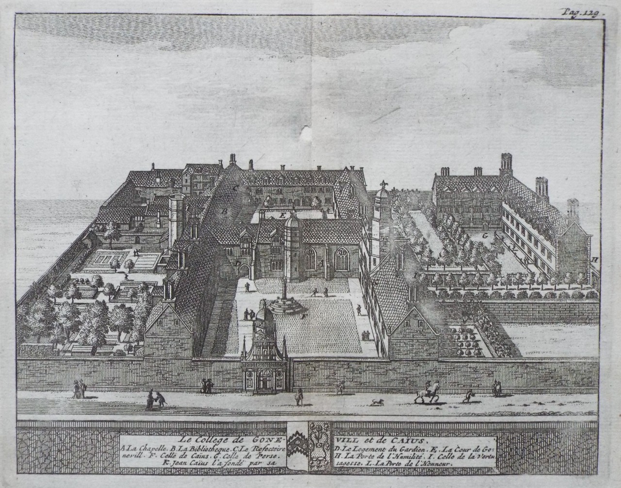 Print - Le College de Gone-vill et de Caius.