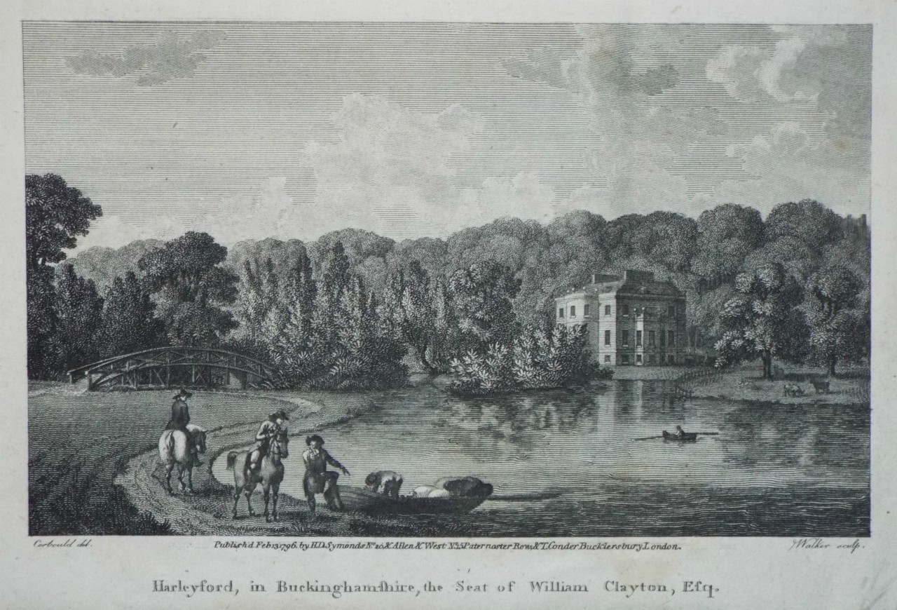 Print - Harleyford, in Buckinghamshire, the Seat of William Clayton Esq. - 
