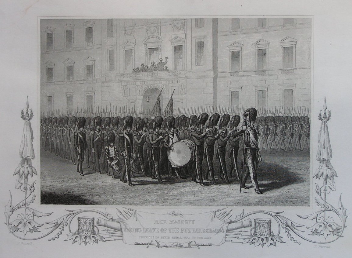 Print - Her Majesty Taking Leave of the Fusileer Guards previous to their Deaparture to the East - Sherratt