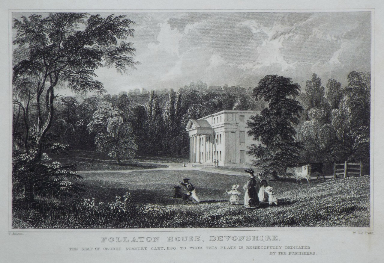Print - Follaton House, Devonshire. - Le