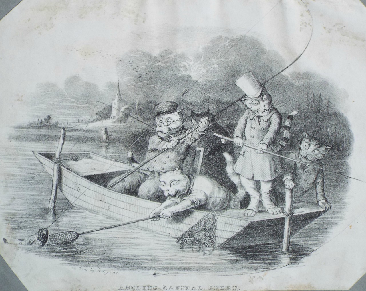 Lithograph - Angling - Capital Sport.