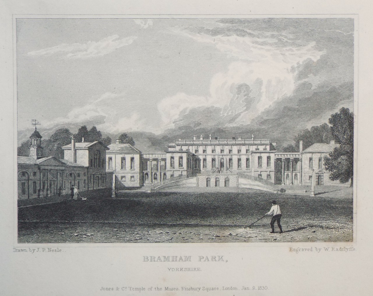 Print - Bramham Park, Yorkshire. - Radclyffe