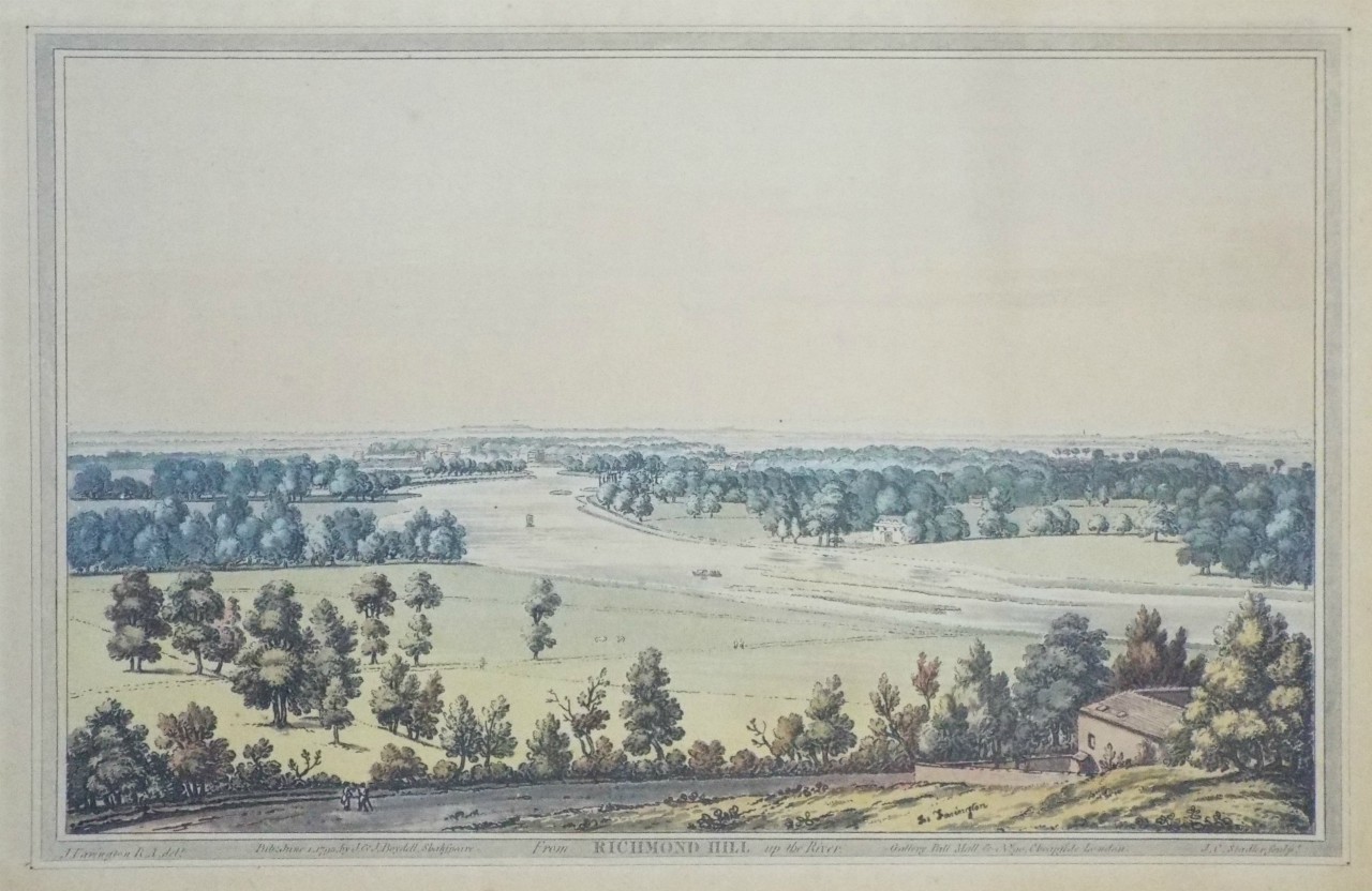 Aquatint - From Richmond Hill up the River. - Stadler