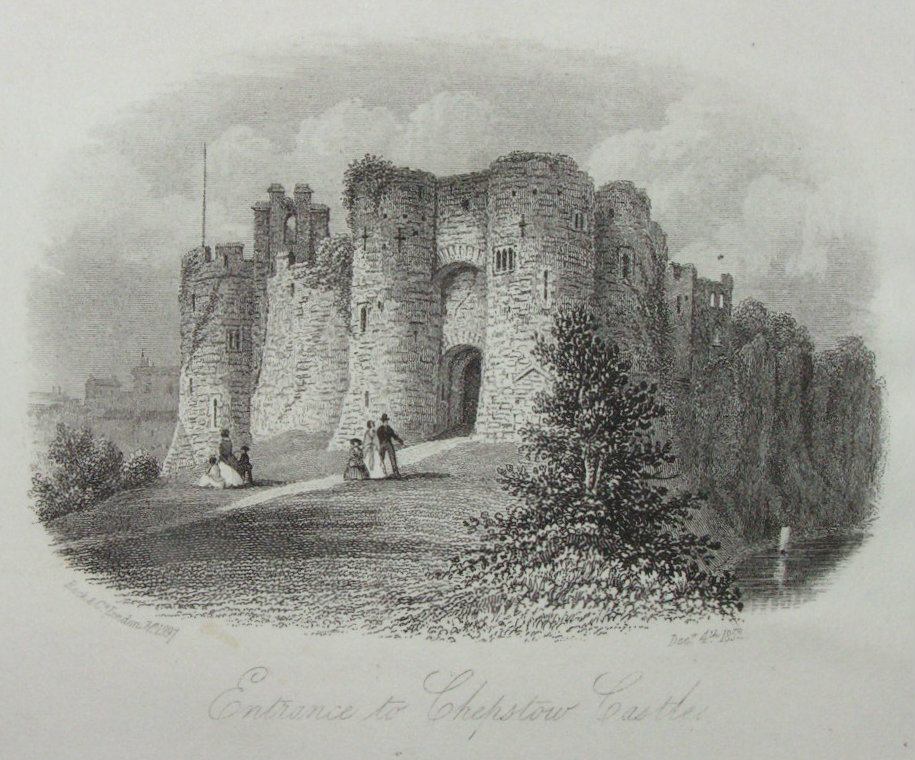 Steel Vignette - Entrance to Chepstow Castle. - Rock