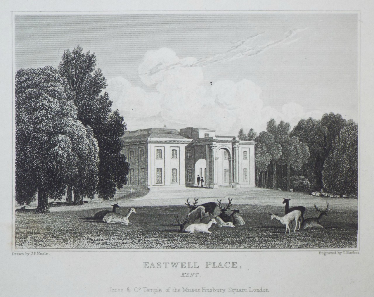 Print - Eastwell Place, Kent. - Barber