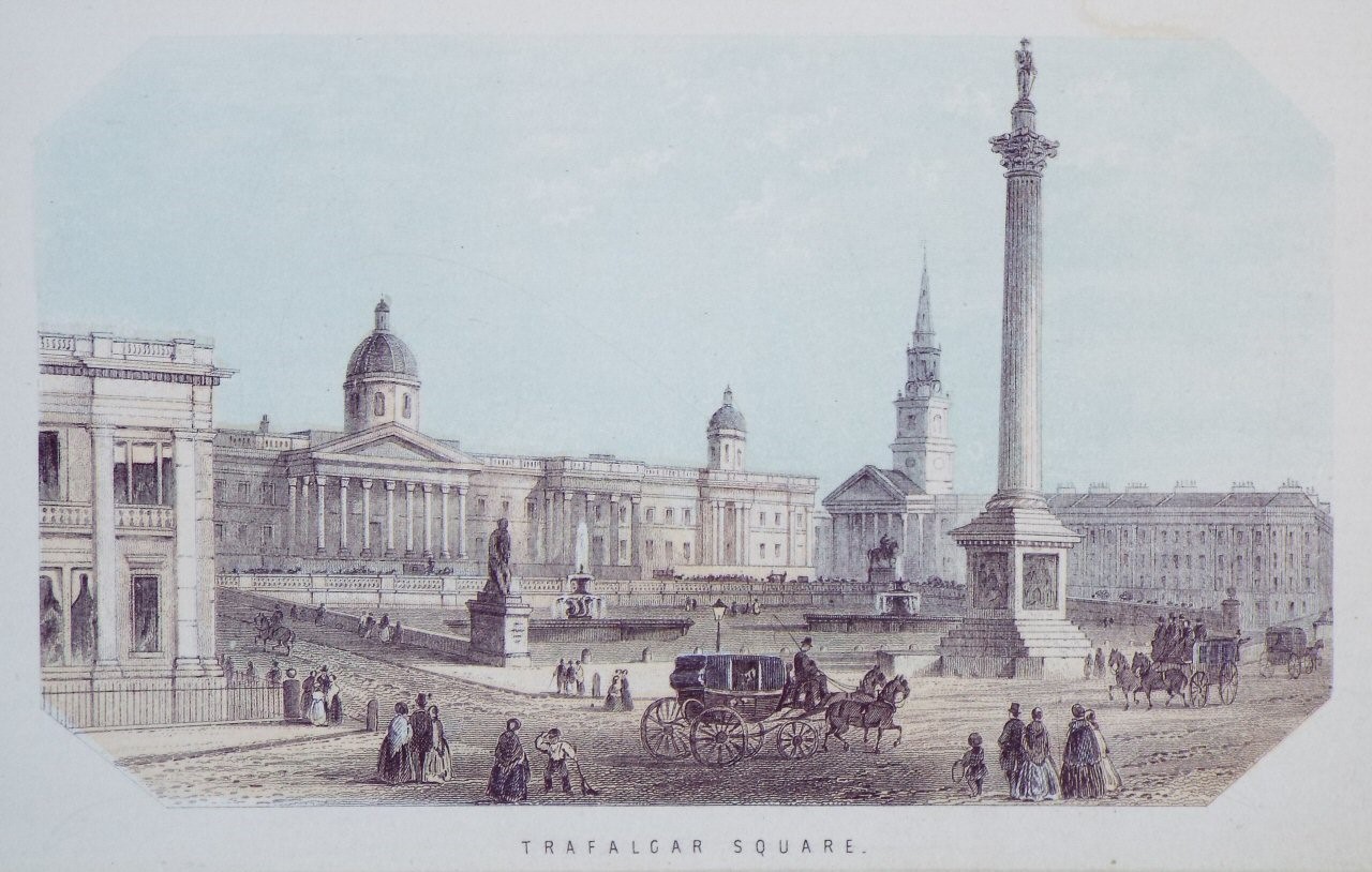 Chromo-lithograph - Trafalgar Square.