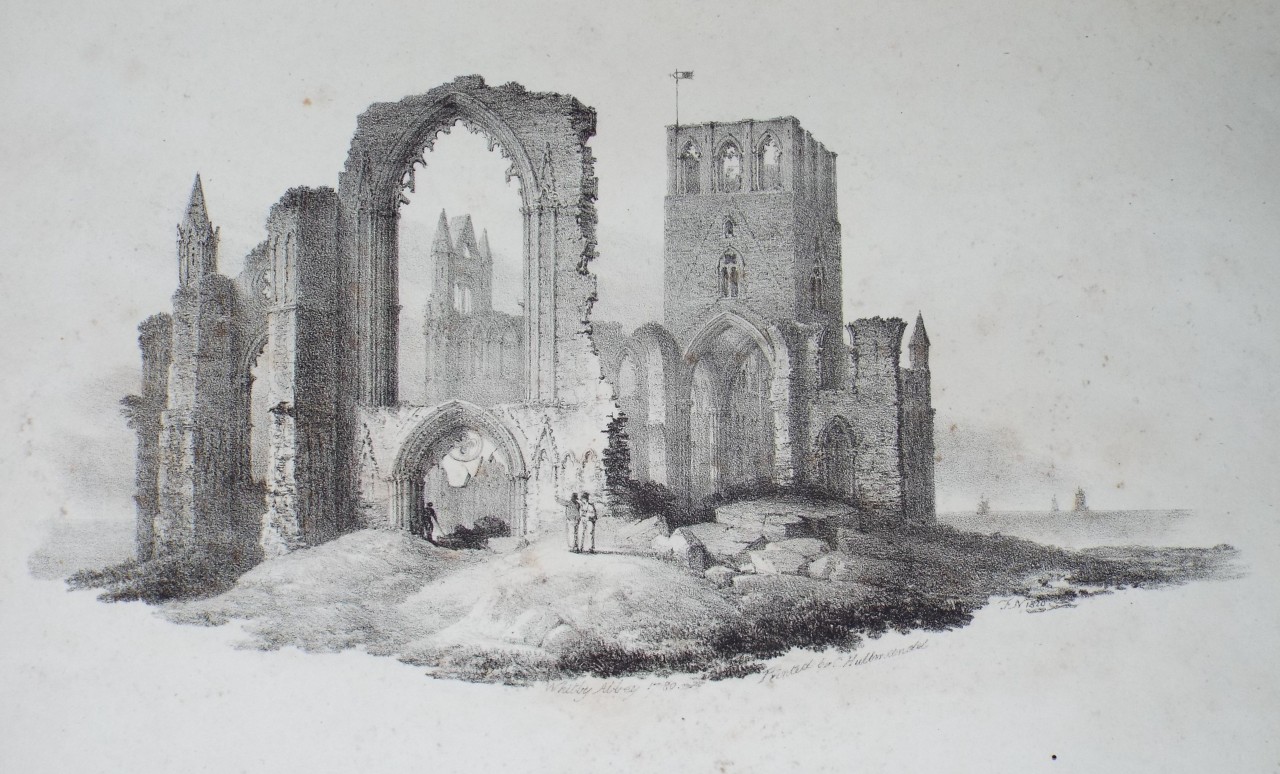 Lithograph - Whitby Abbey - Nicholson