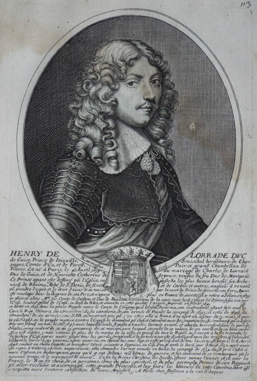Print - Henry de Lorraine Duc de Duise