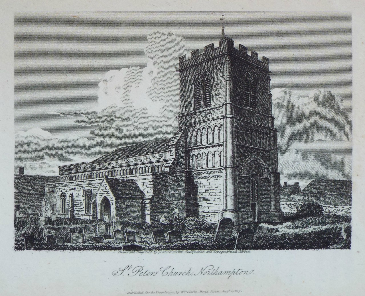 Print - St. Peters Church, Northampton. - Storer