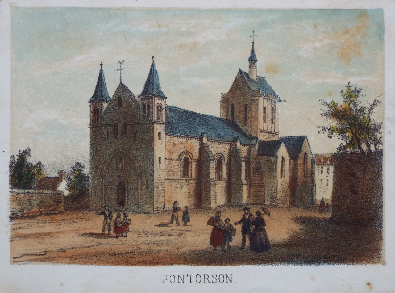 Lithograph - Pontorson.