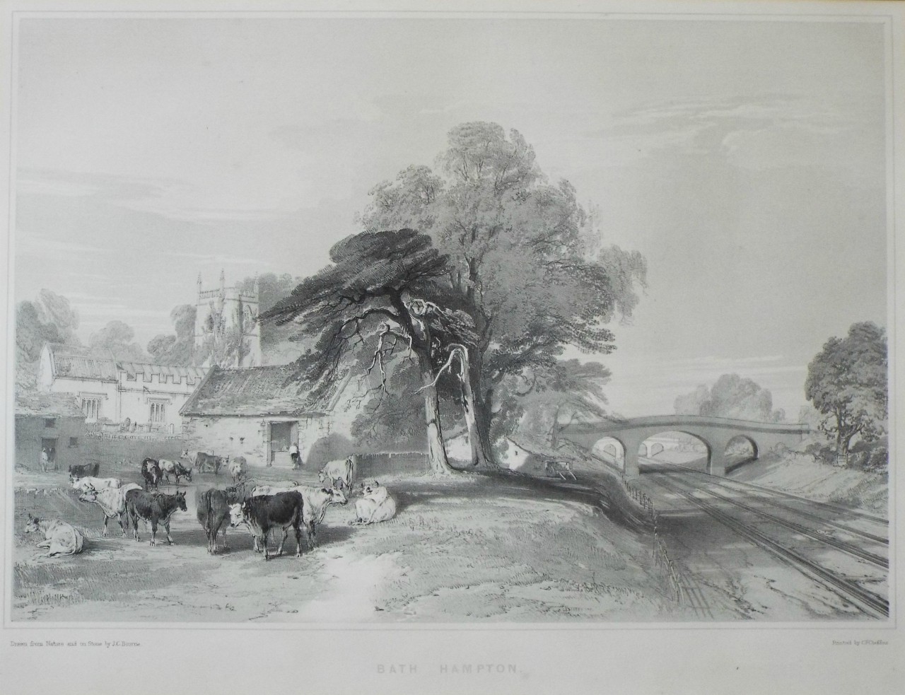 Lithograph - Bath Hampton. - Cheffins