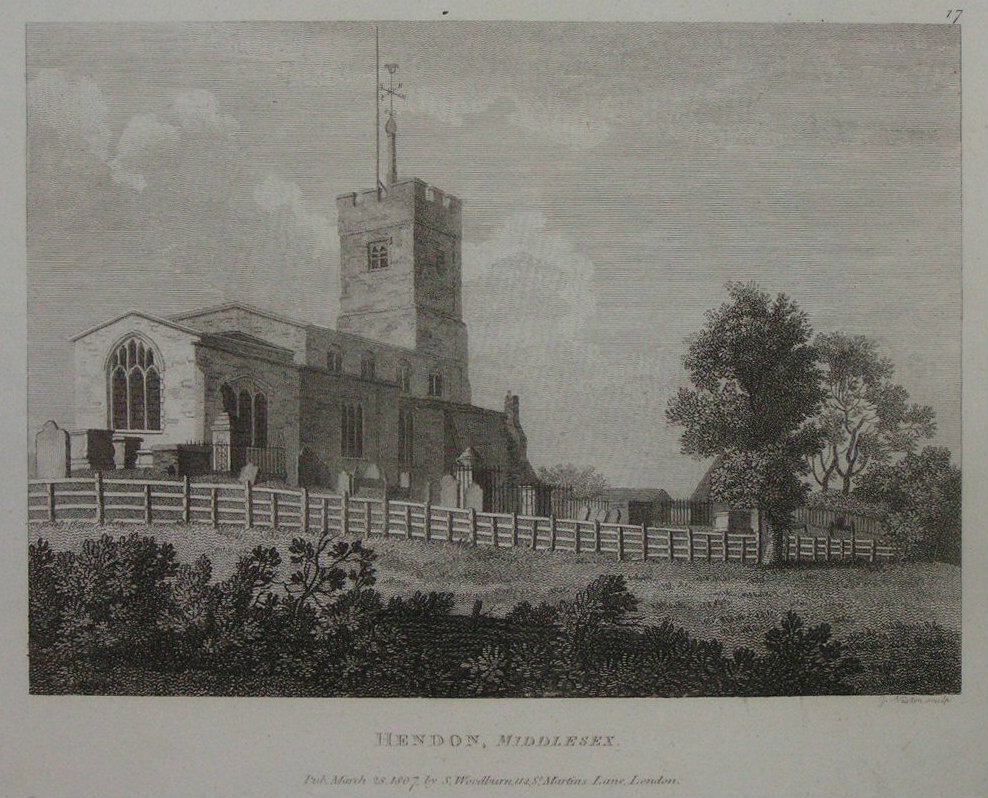 Print - Hendon, Middlesex. - Newton