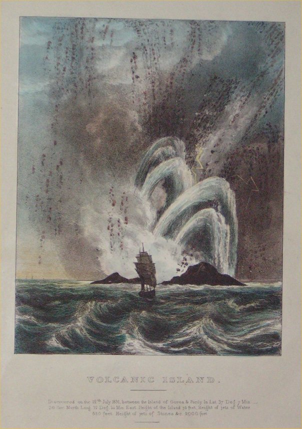 Lithograph - Volcanic Island - Motte