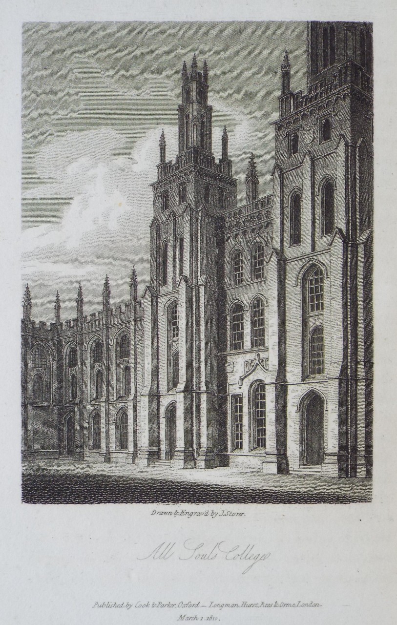 Print - All Souls College. - Storer