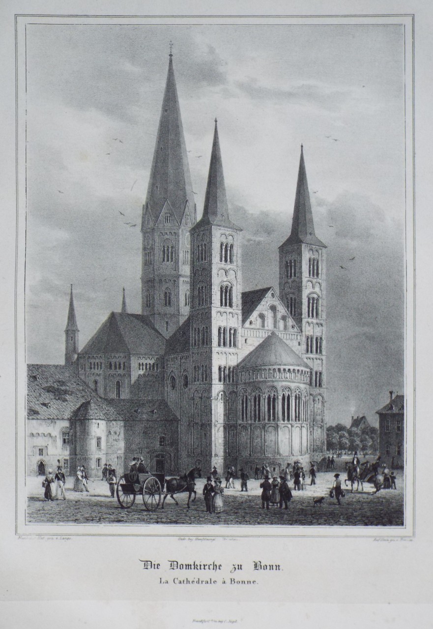 Lithograph - Die Domkirche zu Bonn.
La Cathedrale a Bonne. - Borum