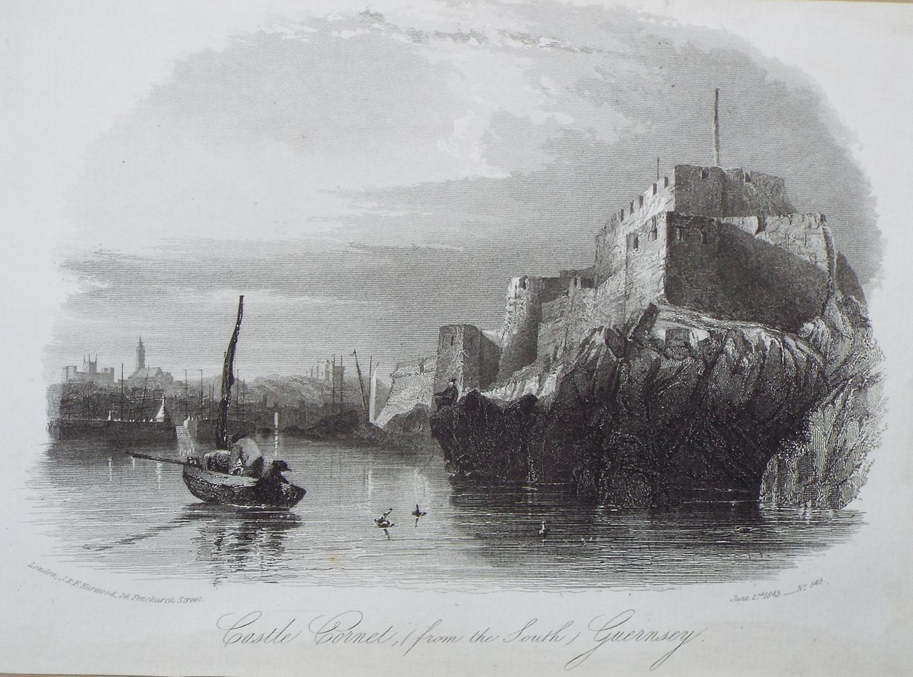 Steel Vignette - Castle Cornet, (from the South) Guernsey. - J
