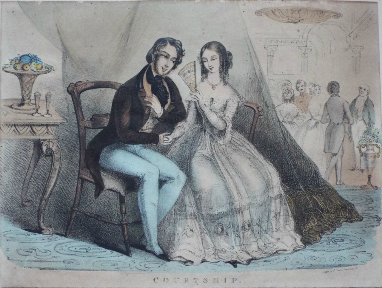 Lithograph - Courtship