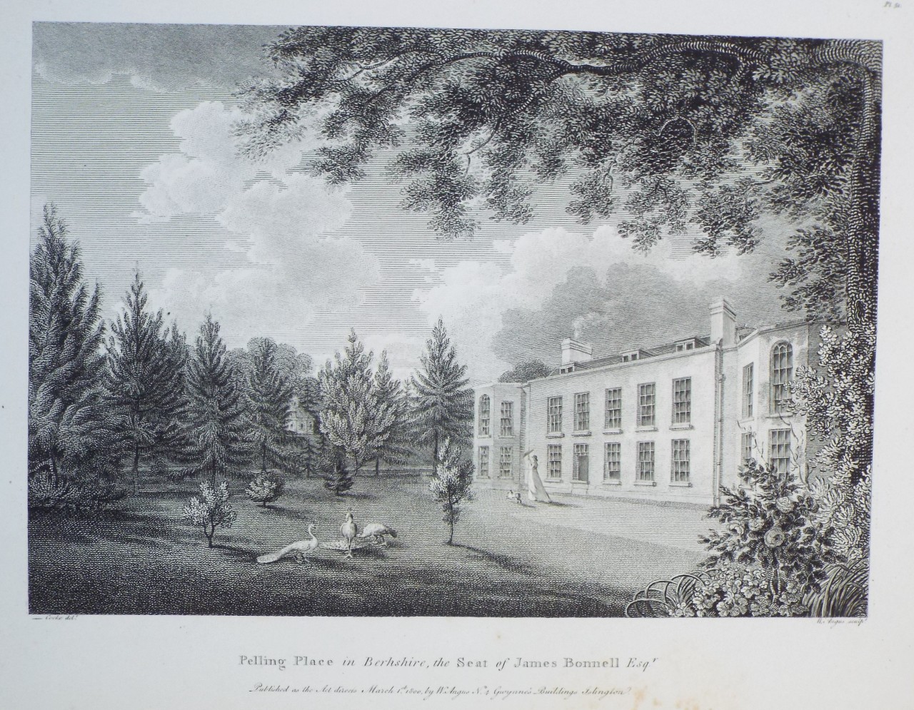 Print - Pelling Place in Berkshire, the Seat of James Bonnell Esqr. - Angus