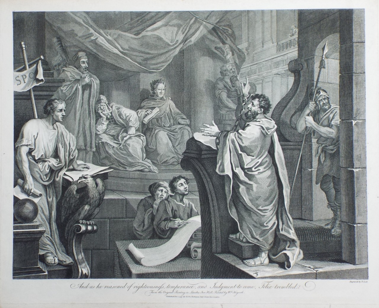 Print - St, Paul, Preaching before Felix with variation - Cook