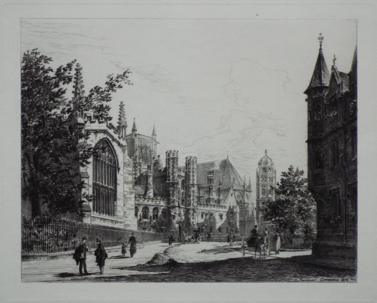 Etching - St. John's College - Toussaint