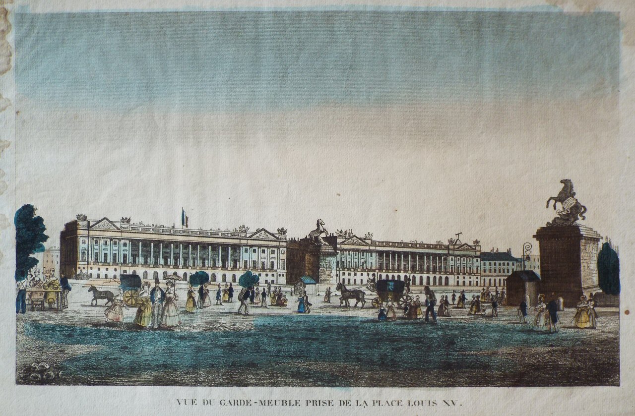 Print - Vue du Garde-Meuble Prise de la Place Louis XV.