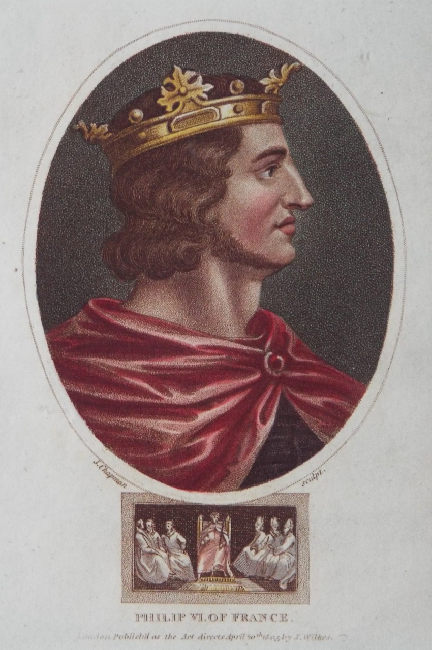 Stipple - Phillip VI of France. - Chapman
