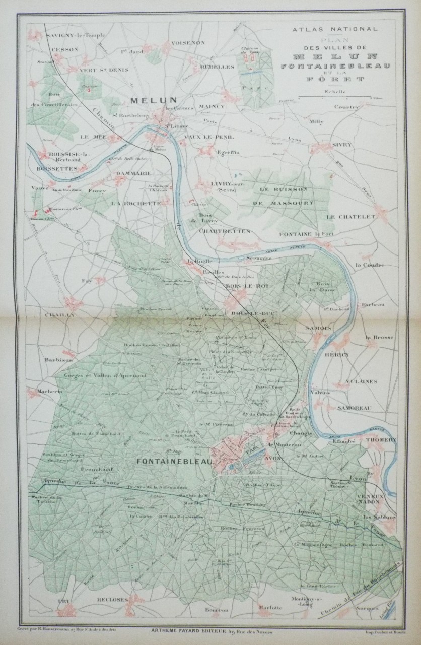 Map of Fontainebleau - Fontainebleau