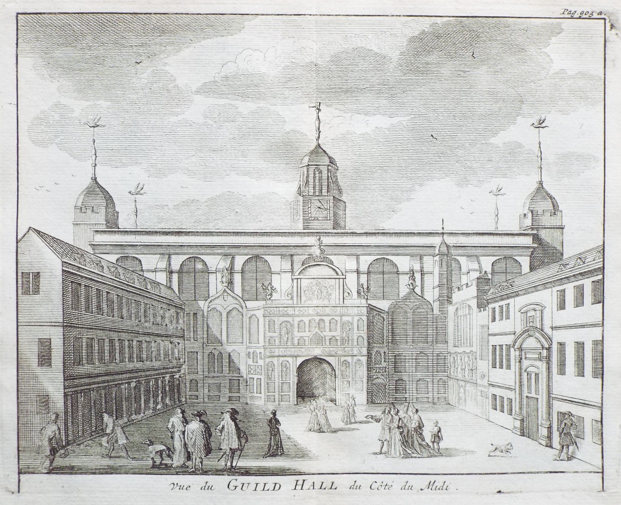Print - Vue de Guild Hall du cote du Midi.