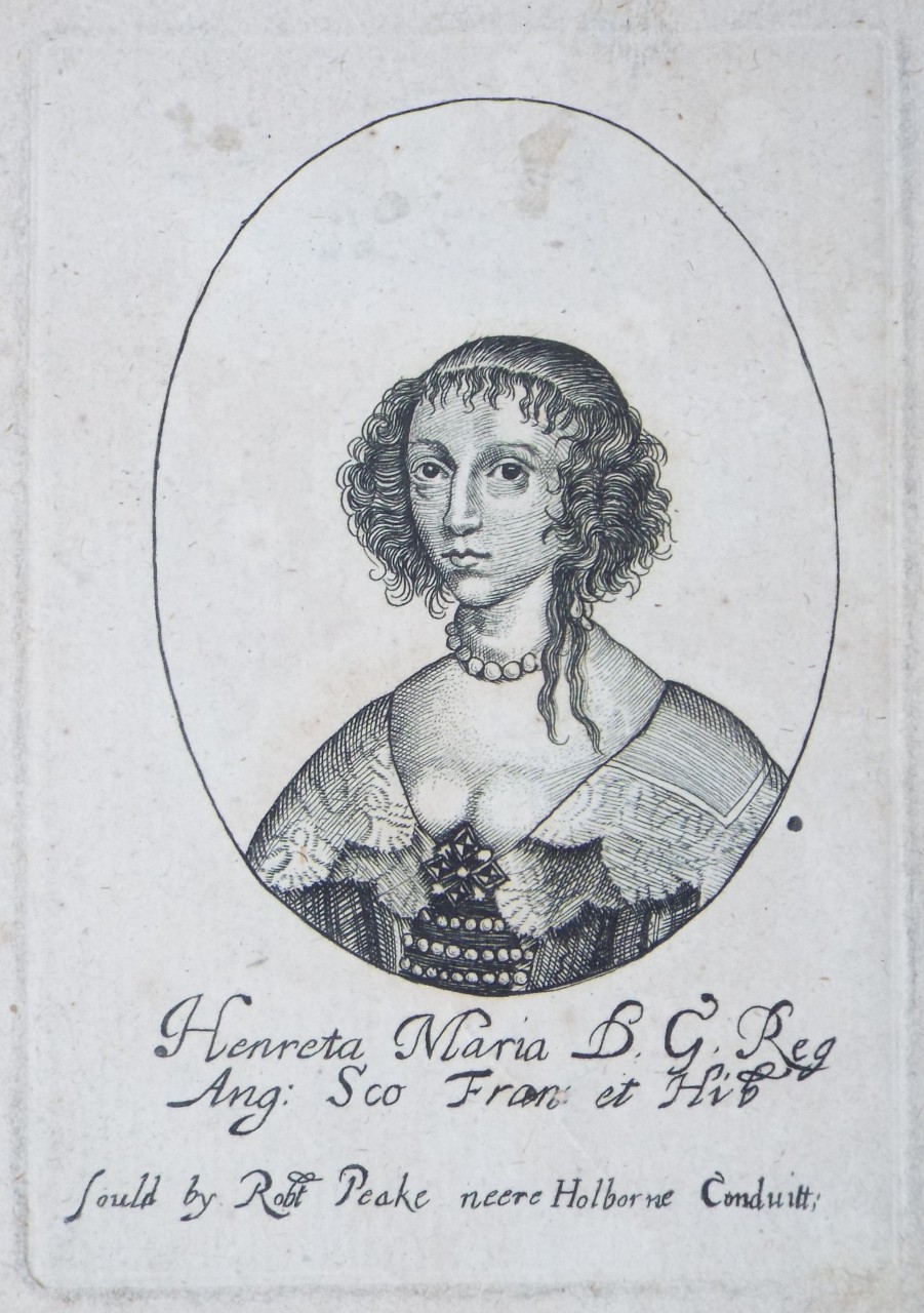 Print - Henreta Maria D. G. Reg Ang: Fran et Hib - Faithorne