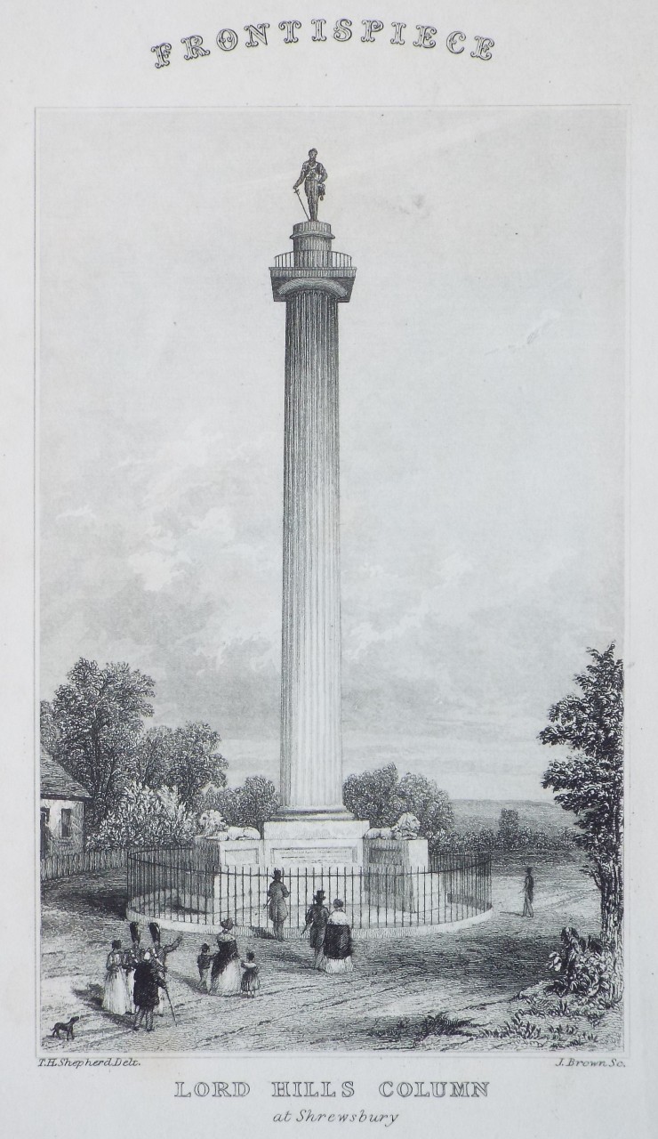 Print - Lord Hills Column at Shrewsbury - Brown